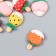 Decor for creativity Plastic "Fruit on a stick" set 10 pcs mix 2.1x1.4 cm