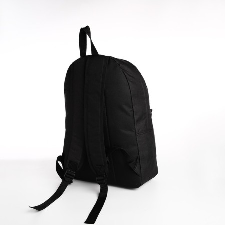 School backpack of textiles with lightning, external pocket, black color-3