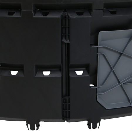 Plastic composter, 800 l, 78 × 108 × 108 cm, black-3