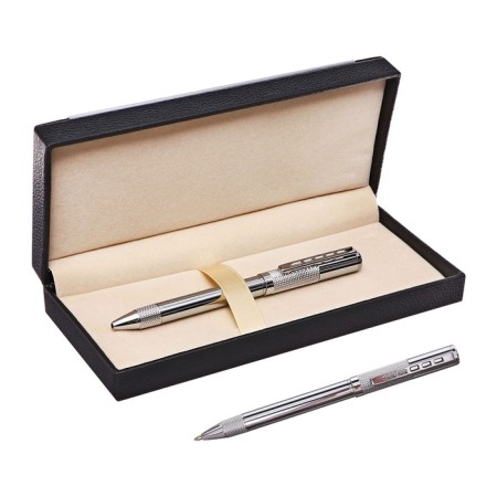 Handle Gift ball in the leatherette case rotary style hull silver