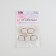A set of buttons on the leg, 18 × 18 mm, 5 pcs, white/gold color