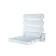 Hinged seat in a bath, white color