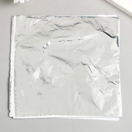 Potal for decorating a set of 50 sheets "silver" 14x14 cm-1