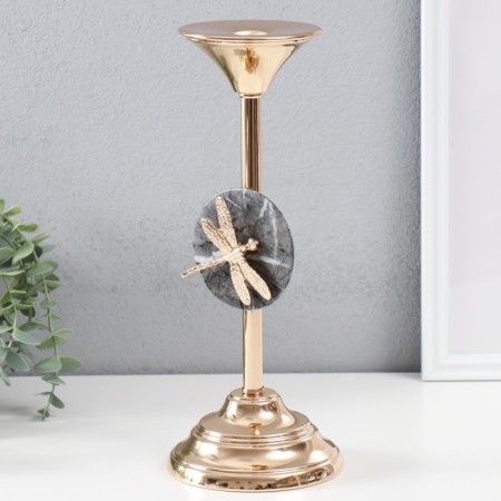 Summary metal per 1 candle d = 2.2 cm "Dragonfly" gold 11.5x11.5x29 cm-2