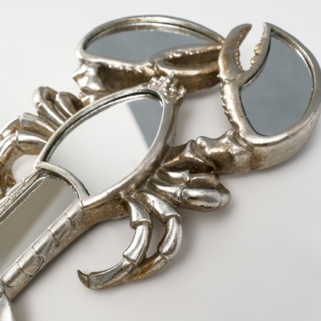 Panel interior polystone "Mirror Cancer" silver 14x3x25 cm-2