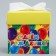 Gift folding box, packaging, "Happy Birthday", 10 x 10 x 10 cm