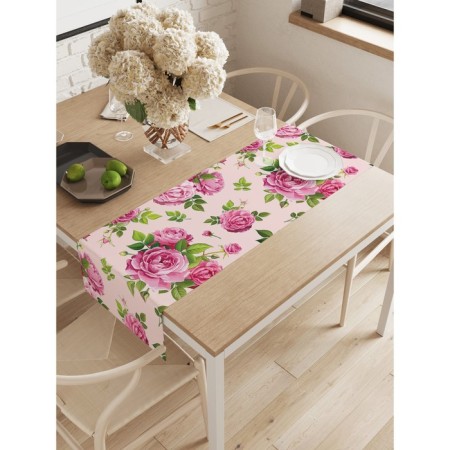The path on the table "Flower tenderness", oxford, size 40x145 cm