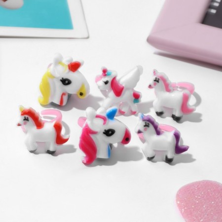 Children's ring "chosen" unicorns, color mix, dimensionless