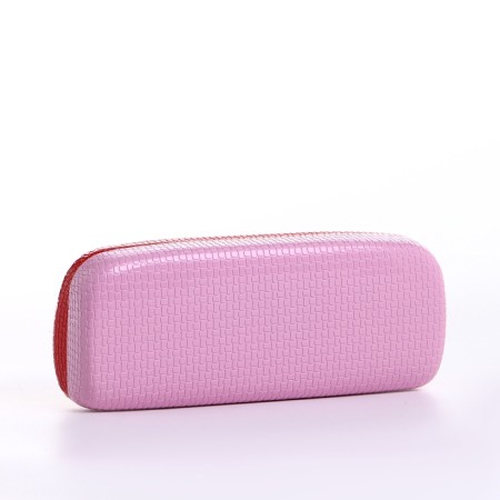 Case for glasses on the cracker, length 15 cm, pink/red color-1