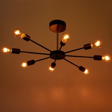 Chandelier 80008/8 8x40W E27 Black 90x73x28cm-2