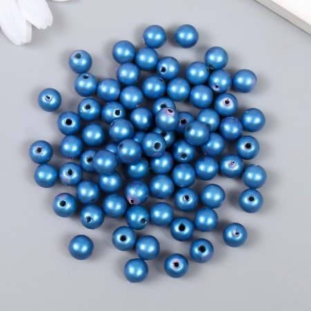 A set of plastic beads "Astra" coating AB (imitation of pearls), plastic, 8mm, 25 g, blue 944197-1