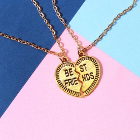 Kulons "Demetrons" Best Friends, Heart, Color Black Gold, 40 cm