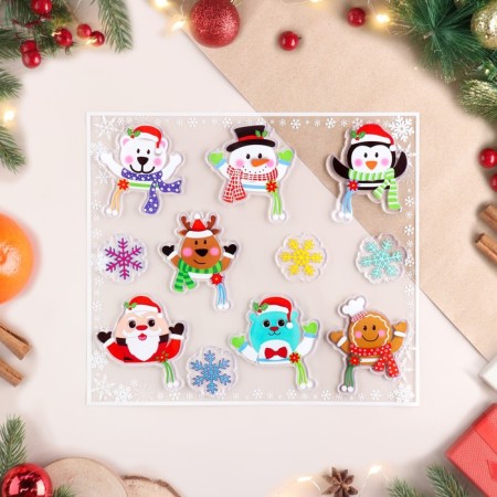 Stickers on the windows "New Year Assortment-4", 30 x 25 cm