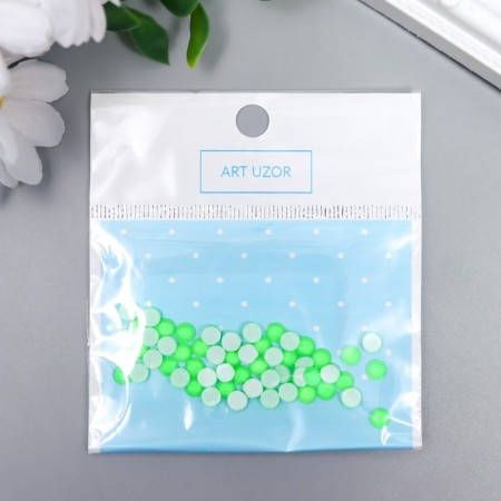 Decor for creativity "Fluorescent rhinestones. Grass" set of 60 pcs SS20 - 4.6 mm-2