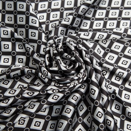 Textile scarf, black color, size 70x70-3
