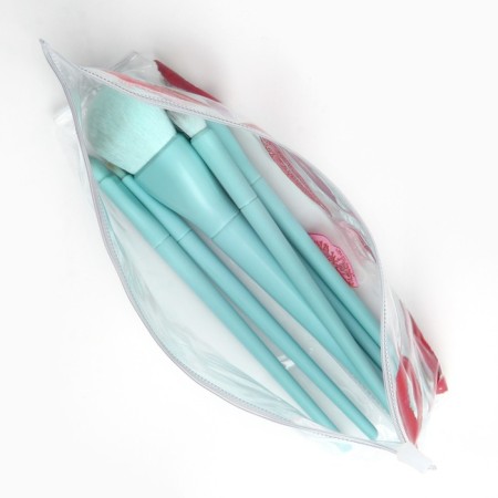 Cosmetic bag from the transparent PVC "Kiss" with a zip-block fastener-3