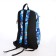 The backpack is waterproof with lightning, 3 pockets, blue/blue color