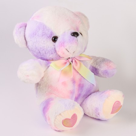 Soft toy "Bear" with a bow, lilac color, 43 cm-1