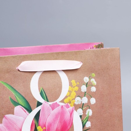 Package Gift Craft Vertical, Packaging, “March 8”, Ml 27 x 23 x 11.5 cm-2