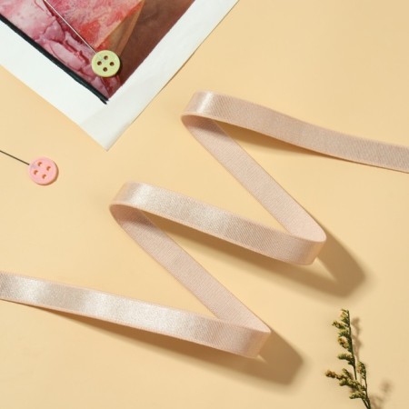 Glass for straps, shiny, 10 mm, 10 ± 0.5 m, dark beige color