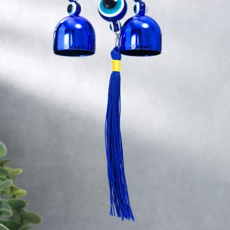 Wind Music Metal "Peacock" from the evil eye with a brush 2 bell 22x6.5 cm-2