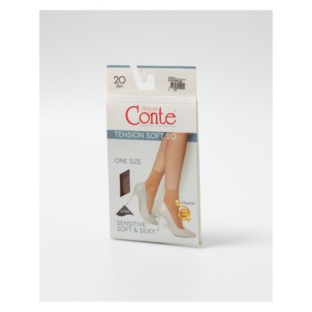 Women's socks with a compacted eye Elegant Tension Soft 20, size 23-25, color Bronz-4