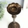 Summary Metal for 1 candle "Monica" aged bronze 13.5x13.5x38 cm