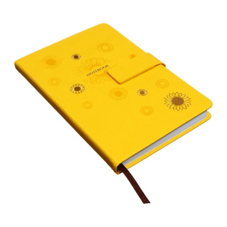 The diary is notathered, A5, 140L, CENT, OF KOZHZAM, FLOWERS, FLOWERS, Yellow-1