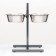 Adjustable stand with 2 bowls of 4 liters, height stands 40 cm
