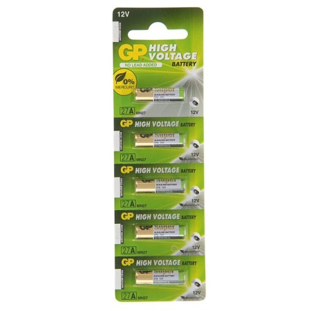Alkalin battery GP Mercury Free, A27 (27a, MN27) -5BL, 12V, blister, 5 pcs.