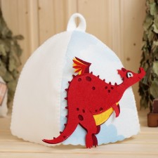 Bath cap with children's applique 