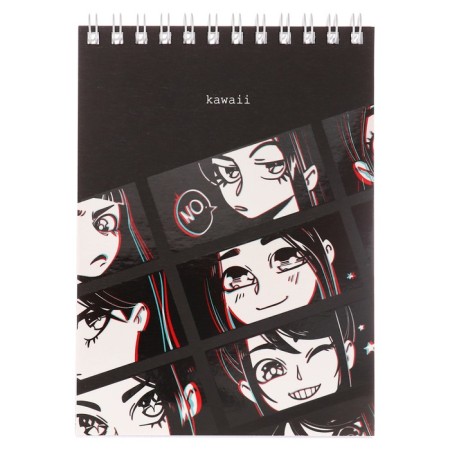 Notepad A6 60 sheets in the Meshu "Kawaii" cage, matte lamination, selective UV-lace-5