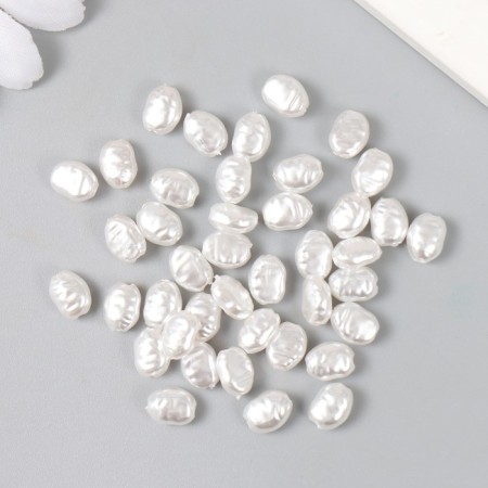 Beads for creativity plastic "Uneven pearl" set of 40 pcs 0.6x0.7 cm-1