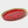 Glass Serving Oval Dolyana "Sweet watermelon", 24.5 × 15 cm, red color
