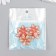 Decor for creativity plastic "Crystal flower" red 3x3 cm