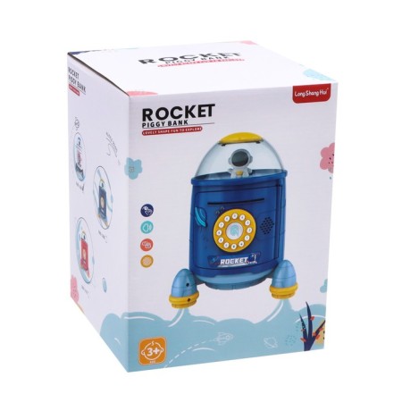 The piggy bank "Rocket", light, sound, sucks bills, white color-5