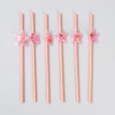 Stars of cocktail tubes, set, 6 pcs