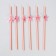 Stars of cocktail tubes, set, 6 pcs