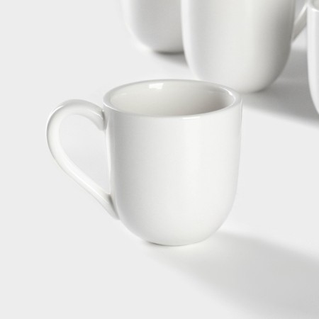 A set of porcelain mugs Magistro Mien, 6 items: 270 ml, white color-2