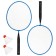 ONLYTOP Badminton Set: 2 rackets, 2 strokes, Mix colors