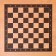 Chess table on metal legs, black, 90 x 65 cm