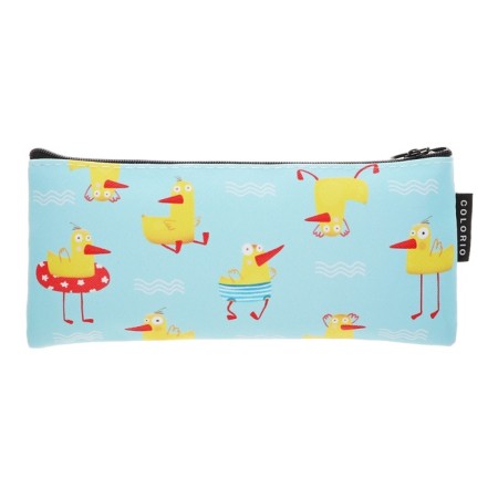 Penal soft 1 compartment, 90x200, flat, artificial leather, universal, blue, colorio-2