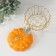Casket Metal, ceramics "Pumpkin with a leaf" Orange with gold 14x14x13 cm