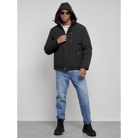 Sports male winter, size 60, black color-5