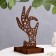 Strack for jewelry "Hand", dark tree, 25 x 12 x 12 cm