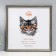 Photo frame plastic 30x30 cm, gray with gold (plastic screen)