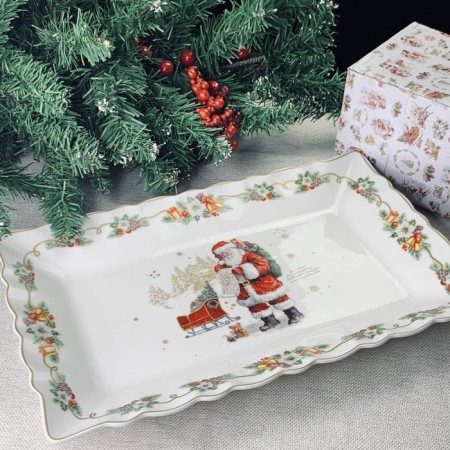 Rectangular dish Lenardi "New Year", length 35.5 cm