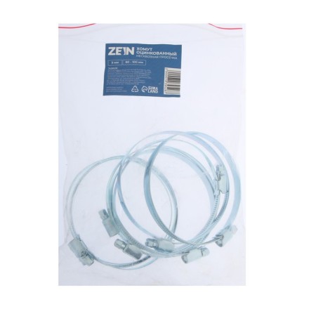 Chervyeric zein clamp, non-heating carriage, diameter 80-100 mm, 9 mm width, galvanized-4