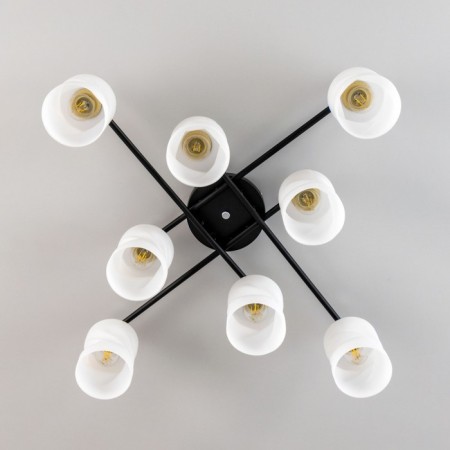 Ceiling chandelier Citilux "NILS" CL132185, 8x60W, E27, Black Color Black-7