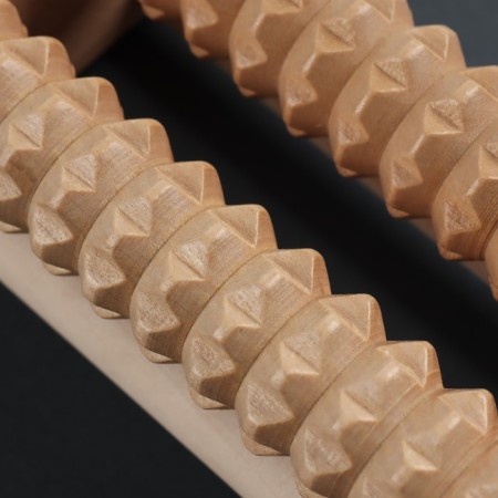 Massage "Drums", 4 rollers with spikes, wooden, 26 × 10 × 5 cm-4